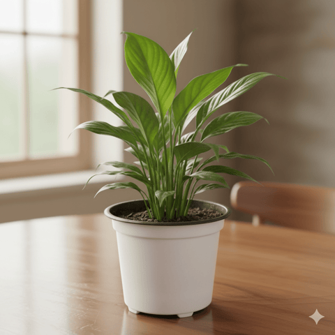Air Purifying - Peace Lily (any colour) in 5 Inch White Nursery Pot
