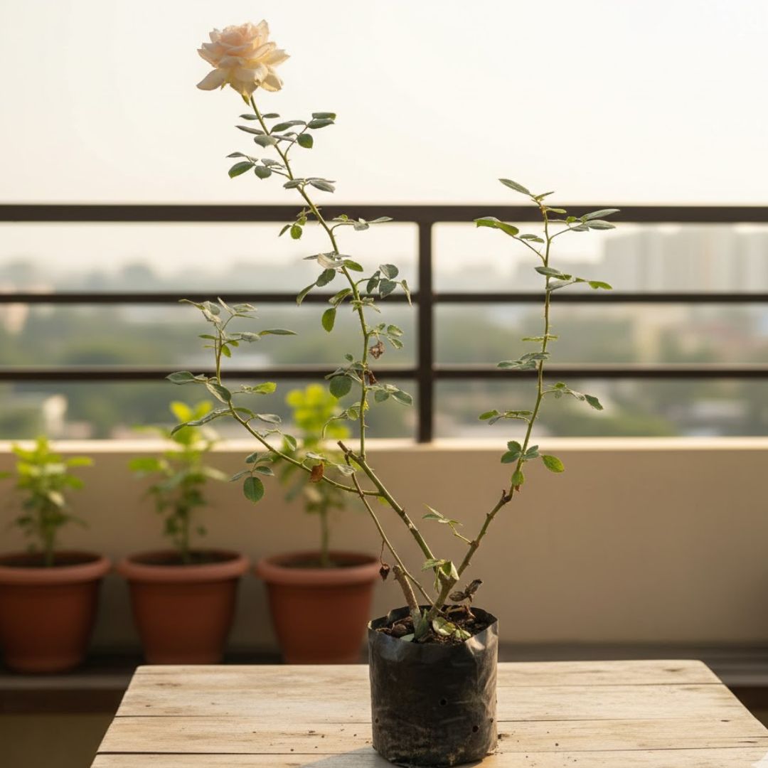 Rose White in 6 Inch Nursery Bag