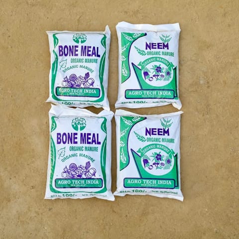 Set of 4 Neem Khali and Bone Meal - 1 Kg Each