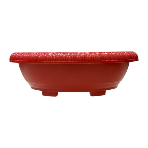 12 Inch Terracotta Red Premium Oval Bonsai Plastic Planter