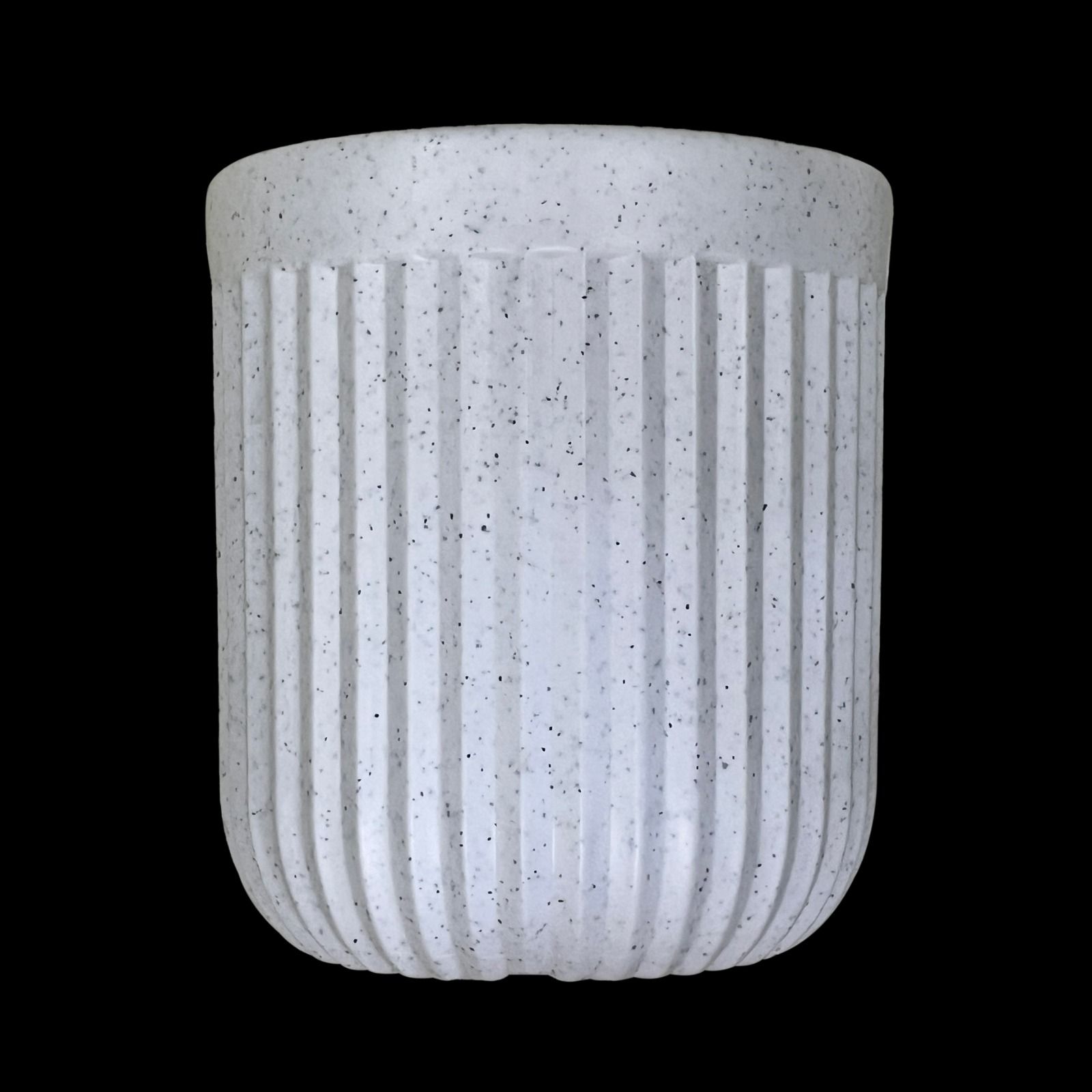 Set of 06 - 6 Inch White Premium Italica Plastic Planter