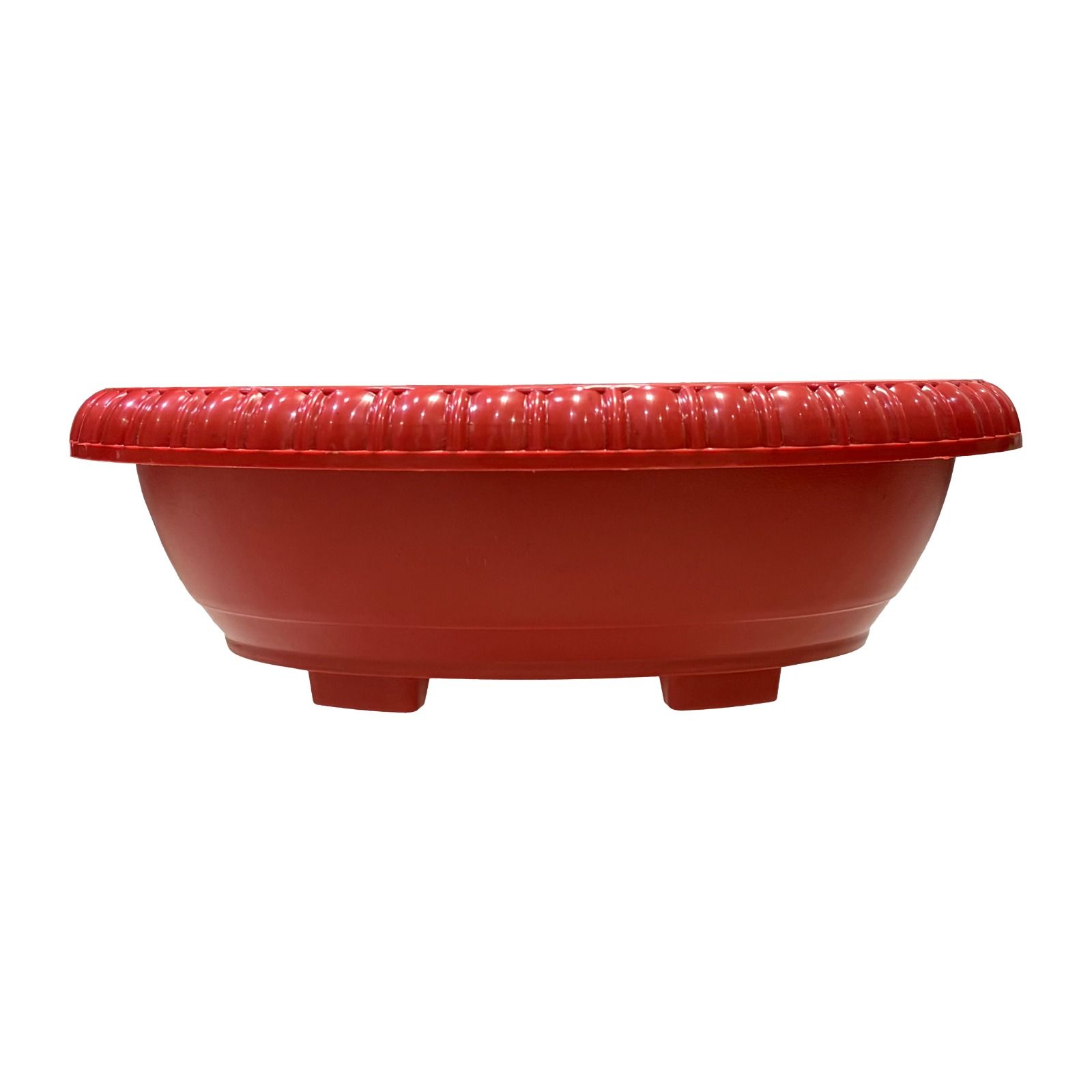 Set of 20 - 12 Inch Terracotta Red Premium Oval Bonsai Plastic Planter