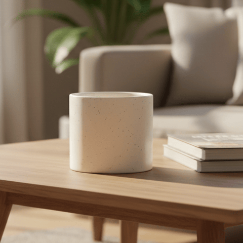 4 Inch White Pipe Designer Ceramic Pot (any design)