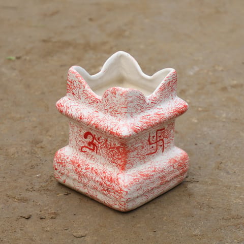 6 Inch Tulsi Designer Ceramic Pot (Any Colour & Design)