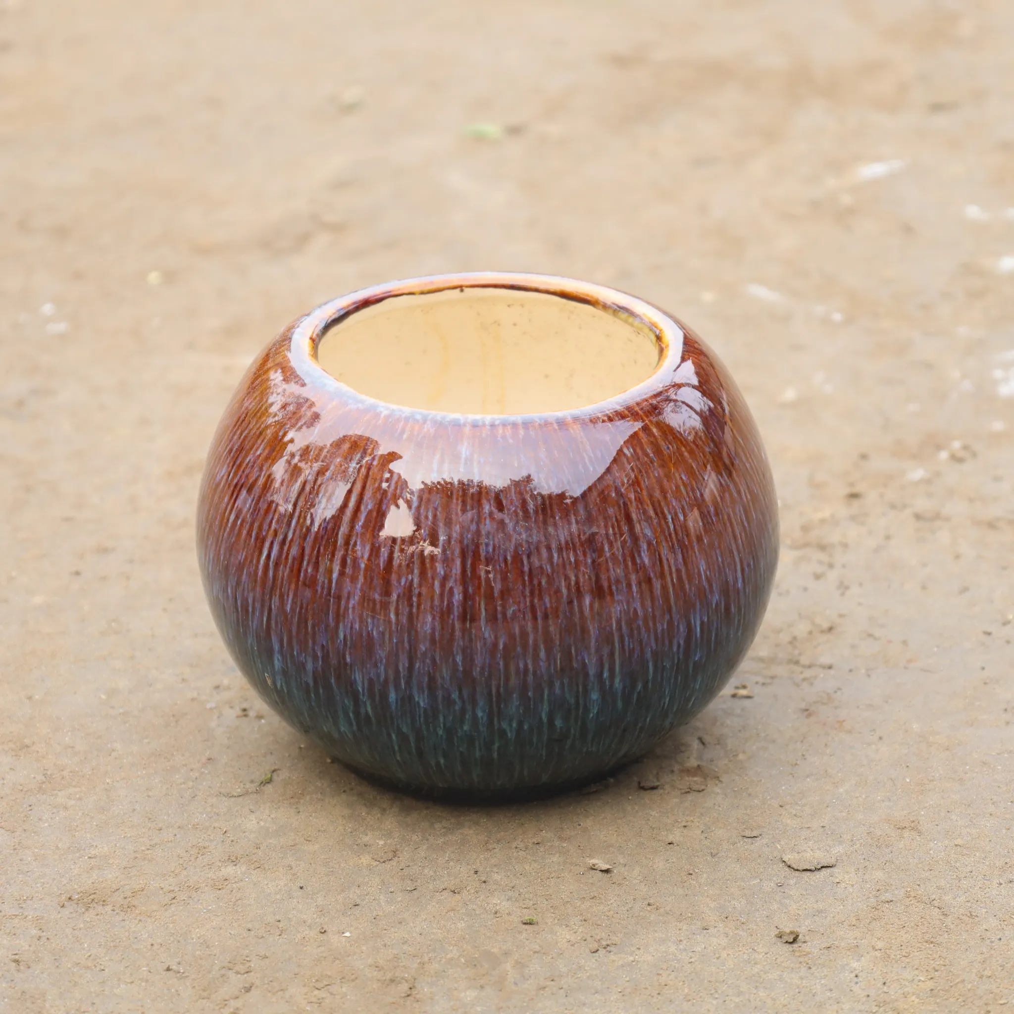 4 Inch Classy Bowl Designer Ceramic Pot (Any Colour)