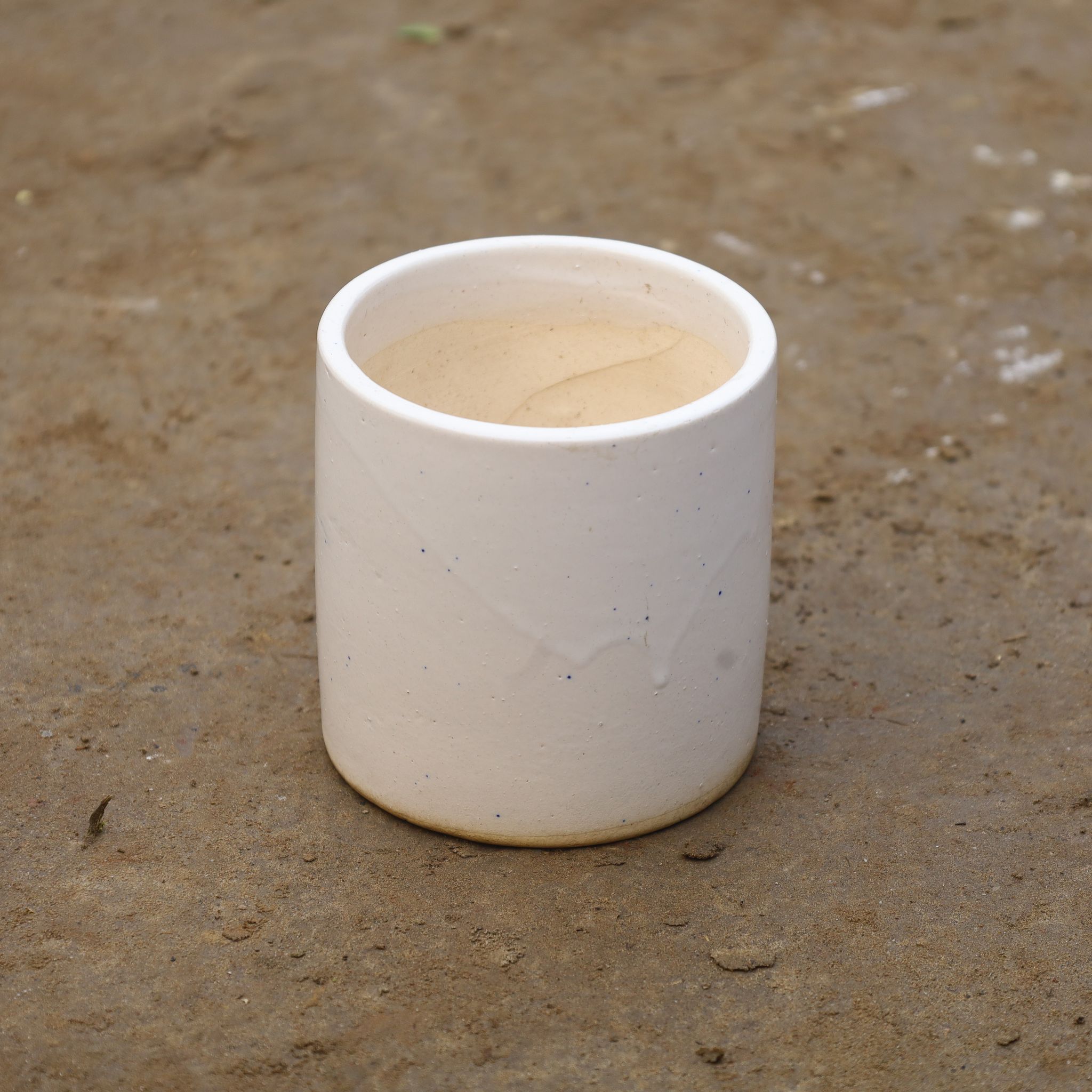 4 Inch Cylindrical Designer Ceramic Pot (Any Colour & Design)