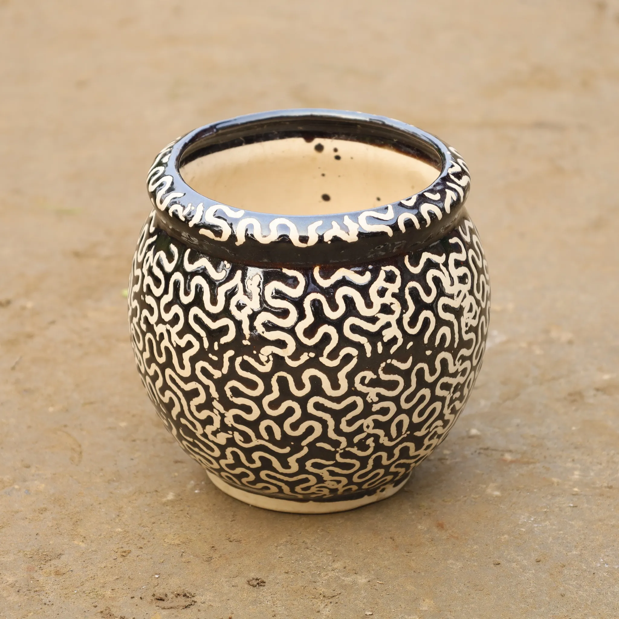 10 Inch Classy Bowl Designer Ceramic Pot(Any Color)