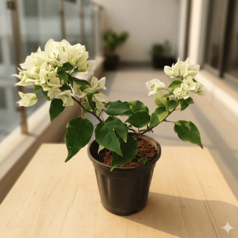 Bougainvillea White in 5 Inch Nursery Pot