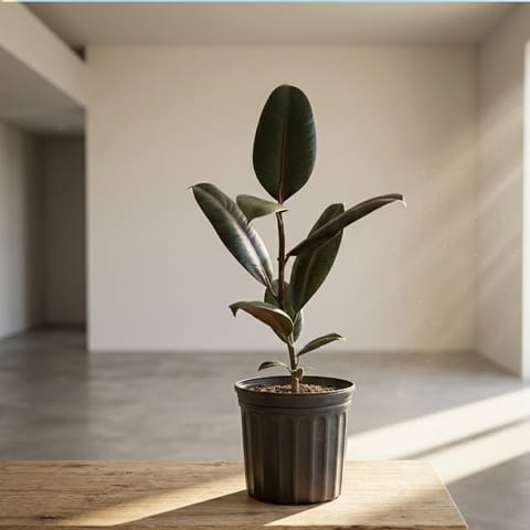 Rubber Black in 4 Inch Nursery Pot