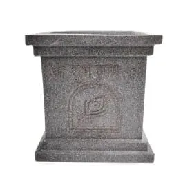 06 x 06 Inch Grey Premium Tulsi Planter Fiberglass Planter - Durable large size decoratiive fiber pot for indoor outdoor plants with 5 year warranty