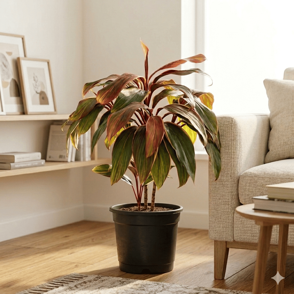 Exotic Dracaena Cordyline Island Ember in 8 Inch Nursery Pot- Beautiful Indoor Plant