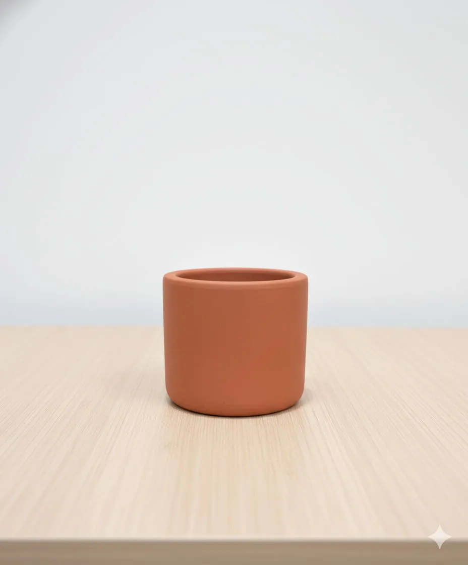 3 inch Pankh Maati Pot - Compact Sleek Handcrafted Design
