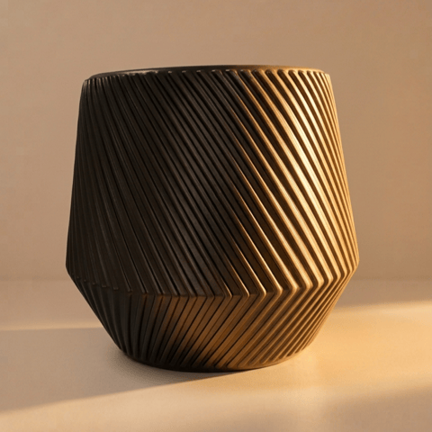 12 inch Pot | Copper Brown Julius Premium Plastic Planter