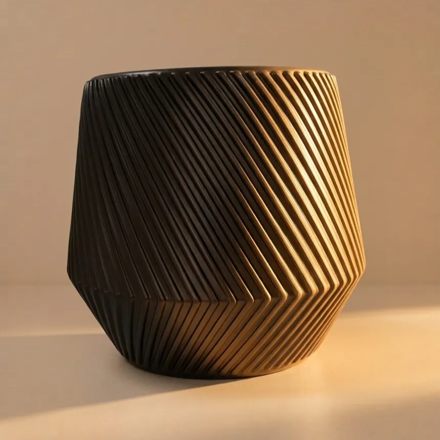 12 inch Pot | Copper Brown Julius Premium Plastic Planter