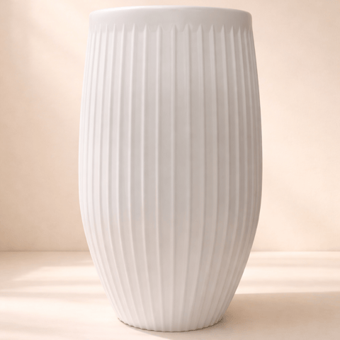 12 inch Pot | Moonlight White Manor Premium Plastic Planter