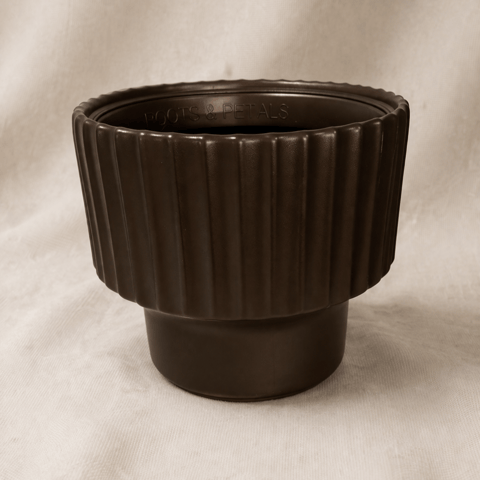 12 inch Pot | Copper Brown Titan Premium Plastic Planter- Premium Highly Durable Big Pot Plant Container Gamla for Indoor Home Decor & Outdoor Balcony Garden