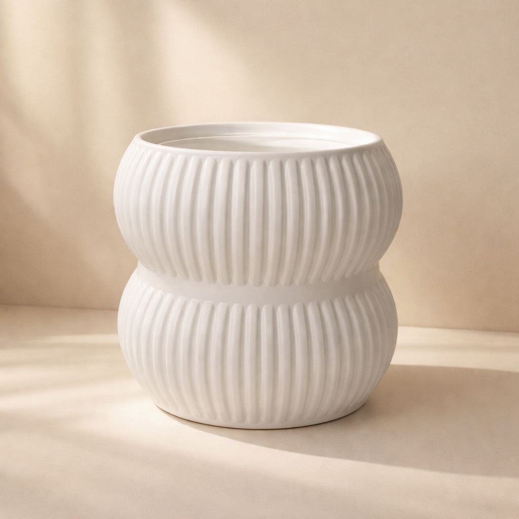 Set of 06 - 11 inch Pots | Moonlight White Alura Premium Plastic Planter- Premium Highly Durable Big Pots Plant Containers Gamla for Indoor Home Decor & Outdoor Balcony Garden