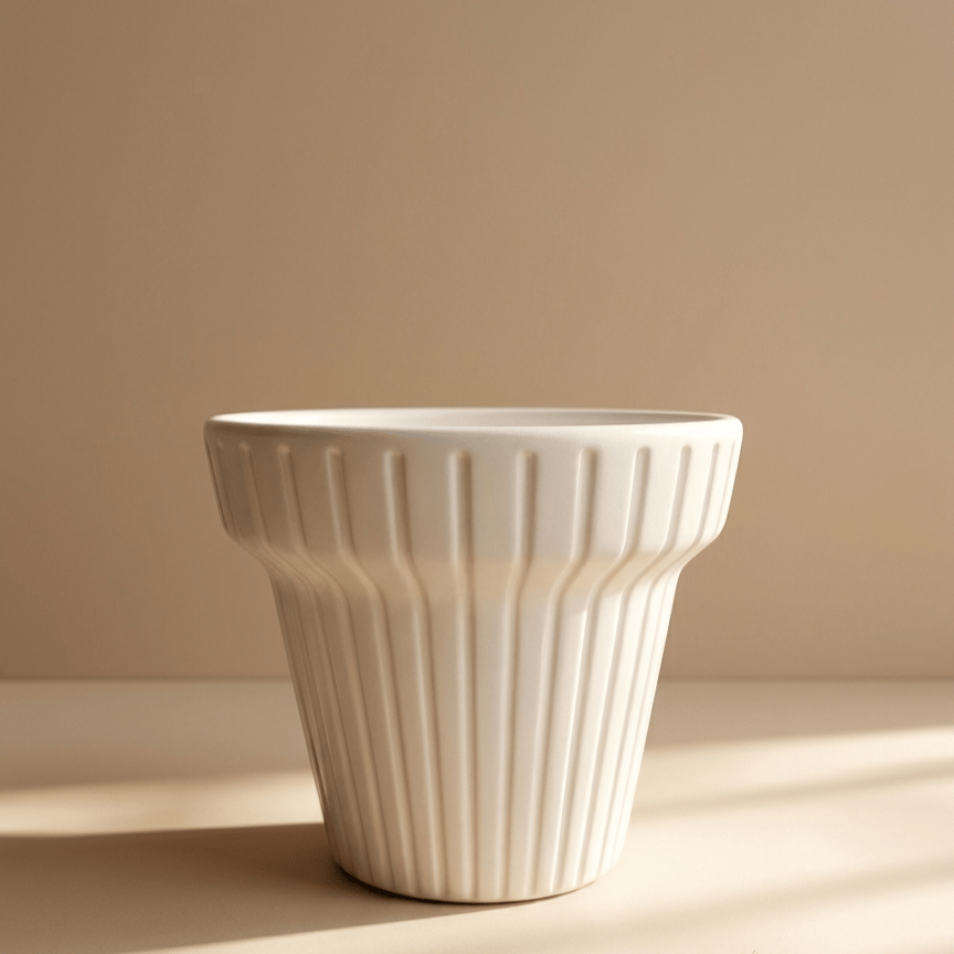 12 inch Pot | Moonlight White Empire Premium Plastic Planter- Premium Highly Durable Big Pot Plant Container Gamla for Indoor Home Decor & Outdoor Balcony Garden