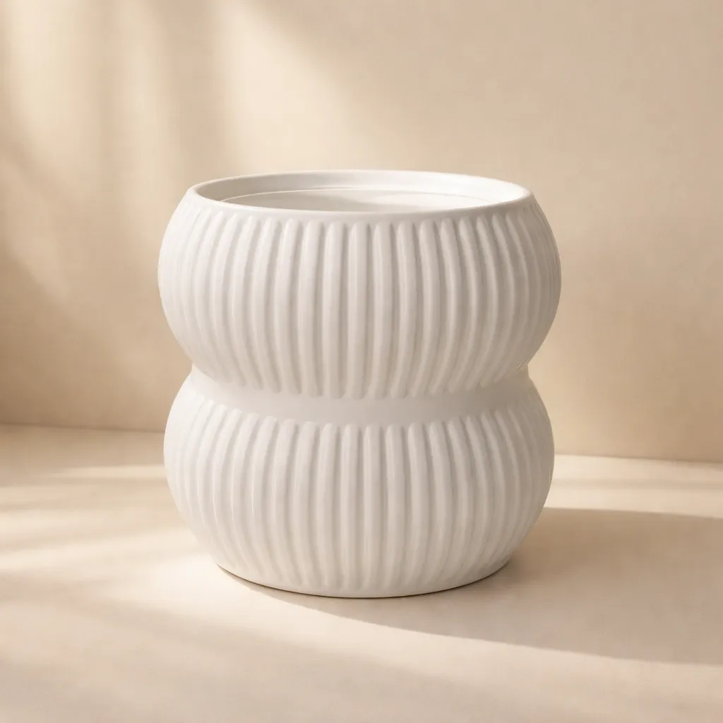 11 inch Pot | Moonlight White Alura Premium Plastic Planter- Premium Highly Durable Big Pot Plant Container Gamla for Indoor Home Decor & Outdoor Balcony Garden