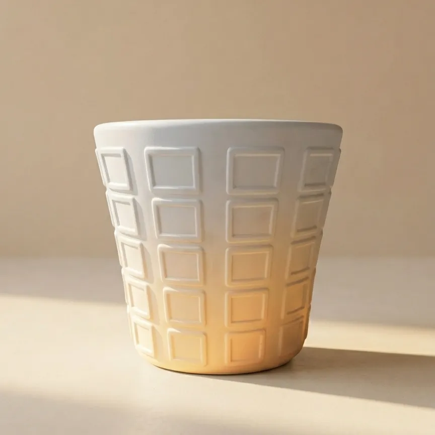 12 inch Pot | Moonlight White Matrix Premium Plastic Planter- Premium Highly Durable Big Pot Plant Container Gamla for Indoor Home Decor & Outdoor Balcony Garden