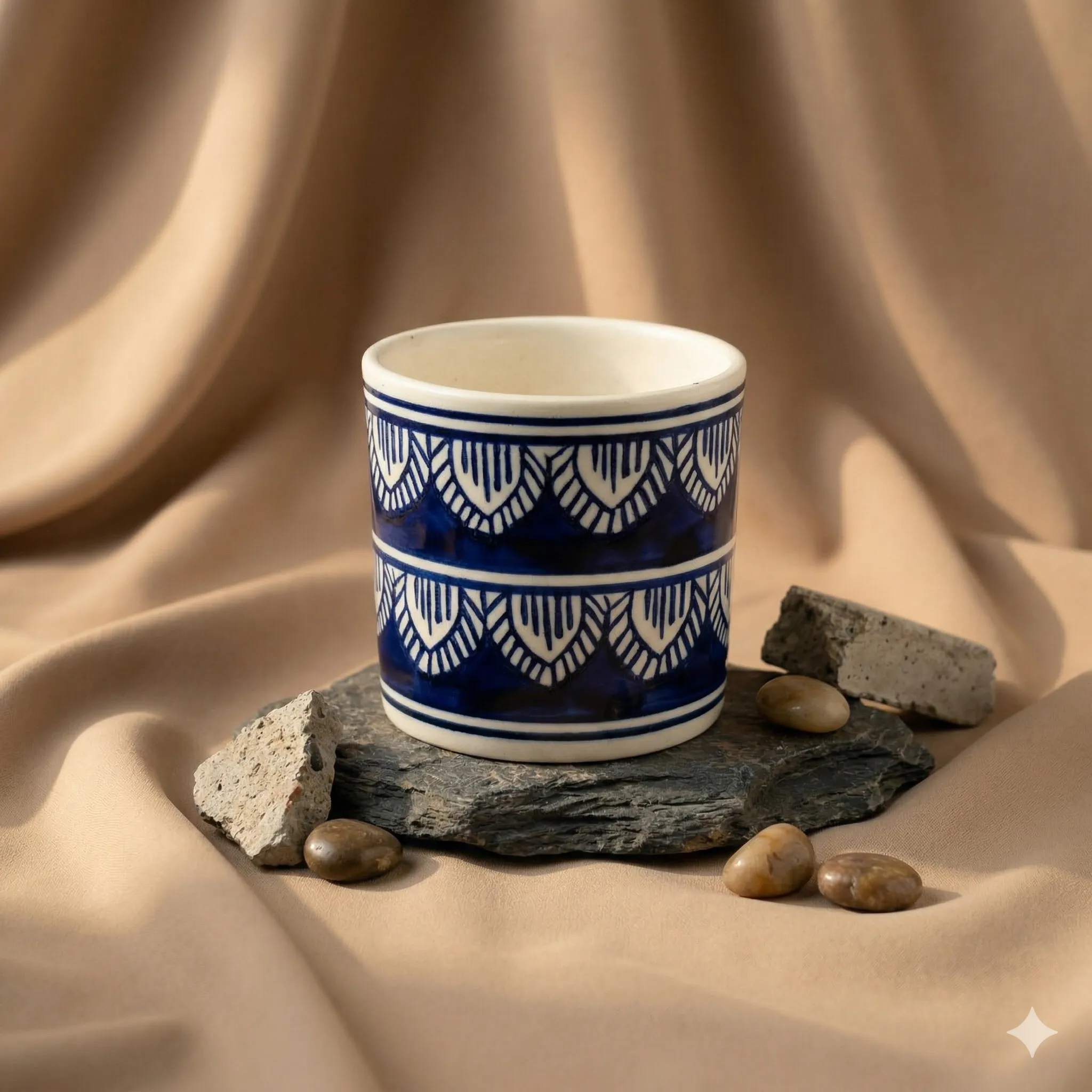 4 Inch Ceramic Pot | Heritage Royal Stem Pipe Ceramic Planter