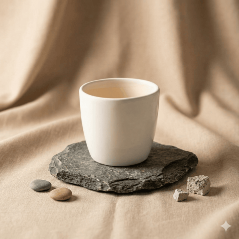 4 Inch Ceramic Pot | White Glossy Pixel Cup Ceramic Planter