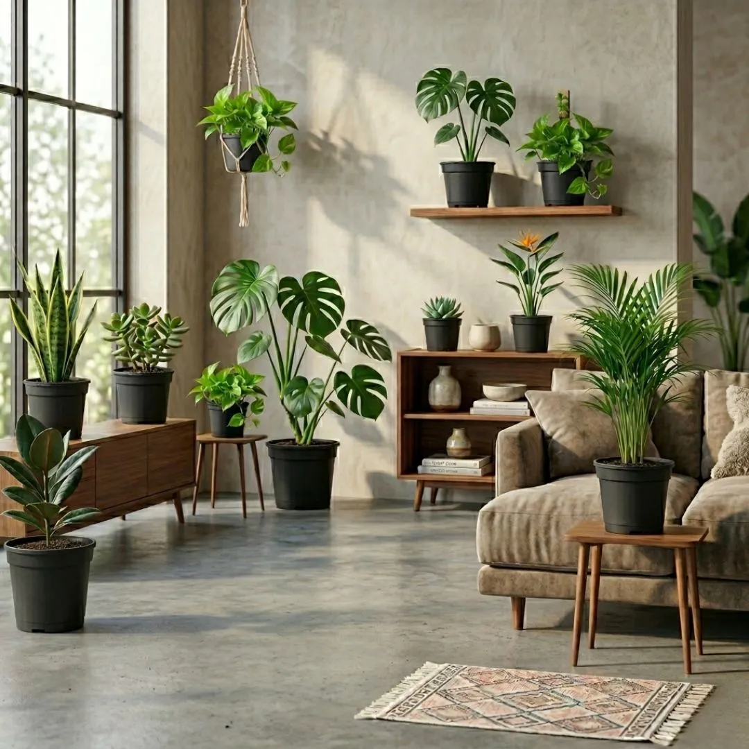 Set of 10 Indoor Plants for a Fresher Space | Green Living Premium Collection