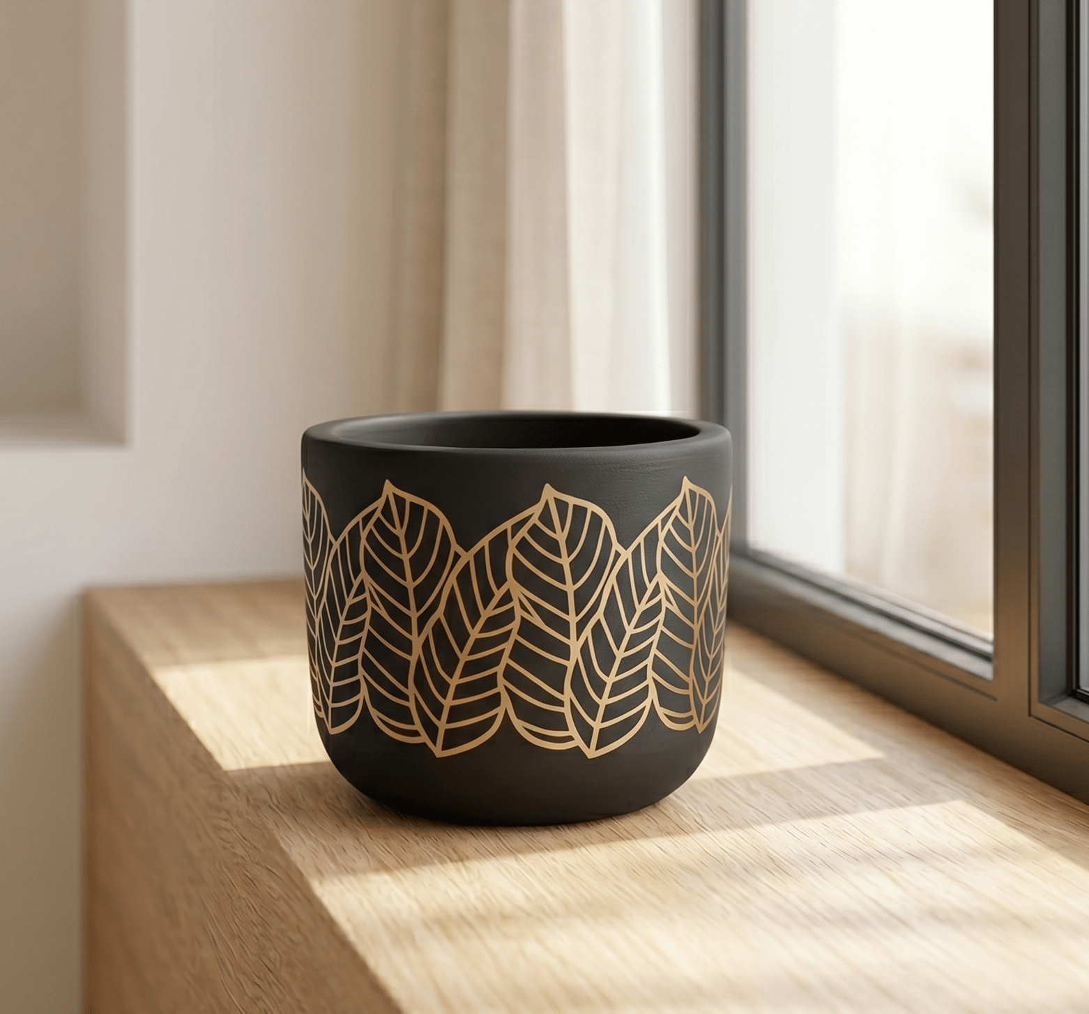 4 Inch Pot | Golden Leaf Premium Terracotta Planter