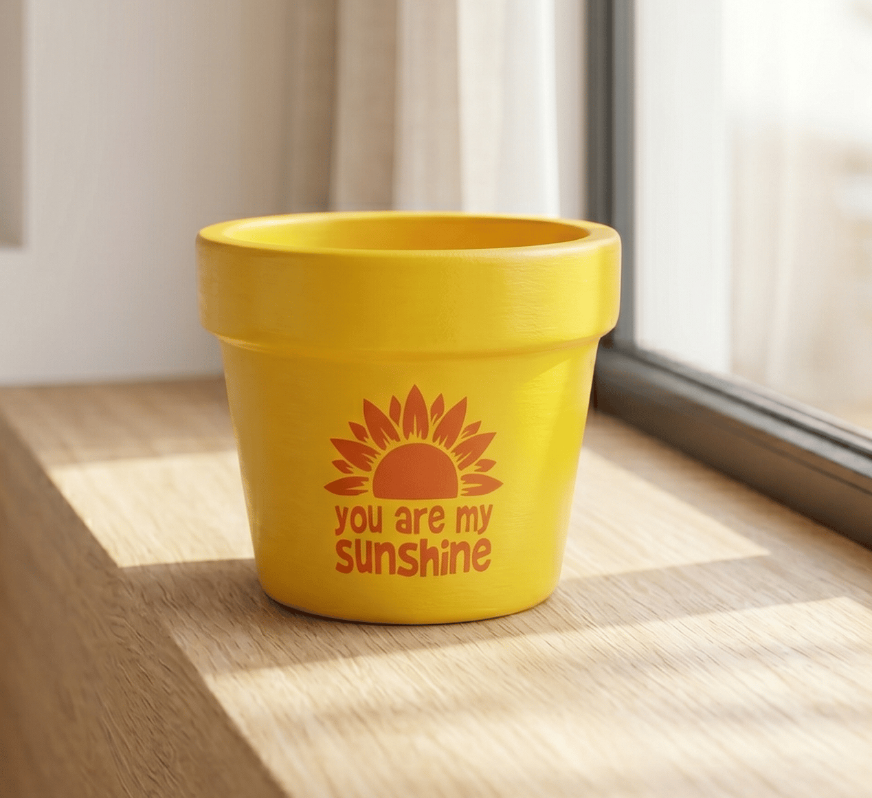 4 Inch Pot | Happy Sunshine Premium Terracotta Planter