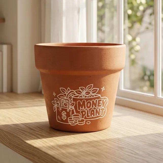 4 Inch Pot | Money Plant Premium Clay Terracotta Planter
