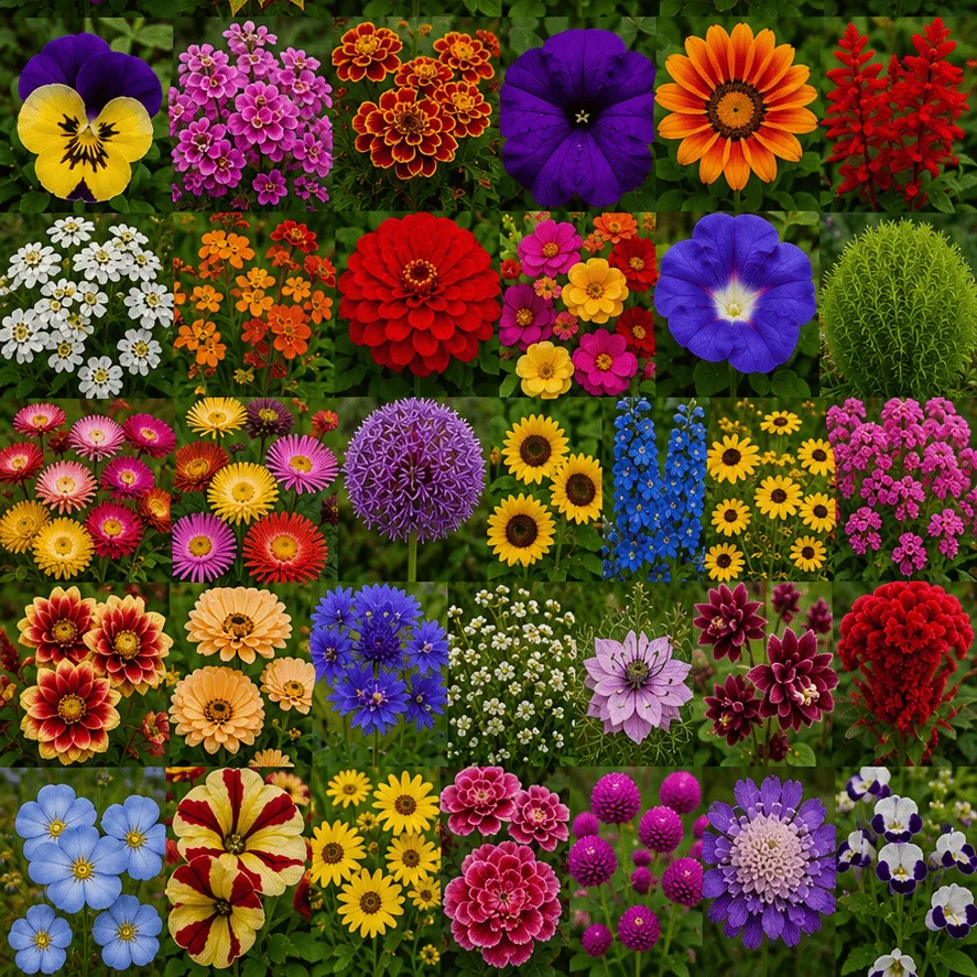 50 Varieties of Flower Seeds | Good Germination Rate | Perfect for Home Gardening | Combo Pack | All season