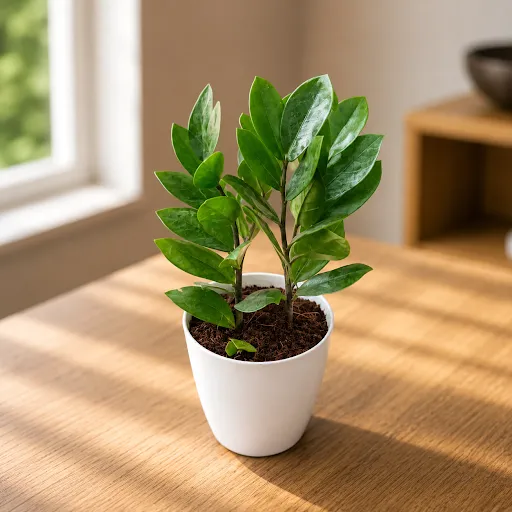 Gift Ready - Zz Plant in 5 Inch Elegant Plastic Pot (colour may vary)