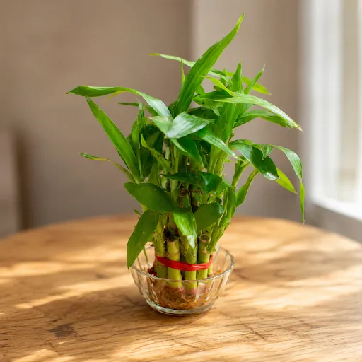 Gift Ready - 2 Layer Lucky Bamboo in 3 Inch Glass Bowl