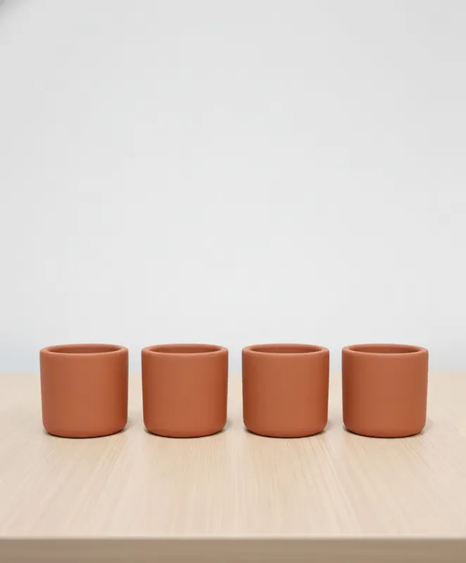 Set of 04 - 3 inch Pankh Maati Pots - Compact Sleek Handcrafted Design