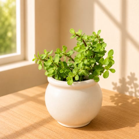 Jade in 5 Inch Live Fresh Plant Matki Designer Ceramic Pot (Any Colour & Design) in Sector 75