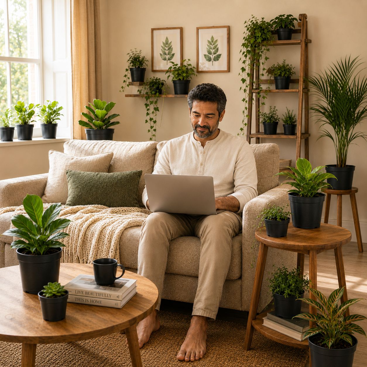 Father's Day Fresh Living Bundle- Gift Dad Something Alive This Year | 20 Potted Indoor Plants- Delivered on Father's Day