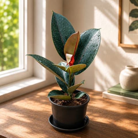 Rubber Black in 5 Inch Nursery Pot