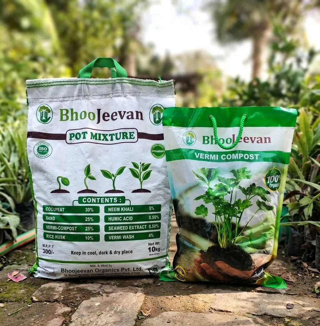Succulent & Cactus Growing Soil Combo - 10 Kg Organic Soil Potting Mix & 1 Kg Organic Vermicompost (Brand May Vary)