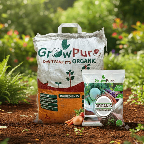 Everyday Plant Care Soil Combo - 10 Kg Organic Soil Potting Mix & 2 Kg Organic Vermicompost (Brand May Vary)