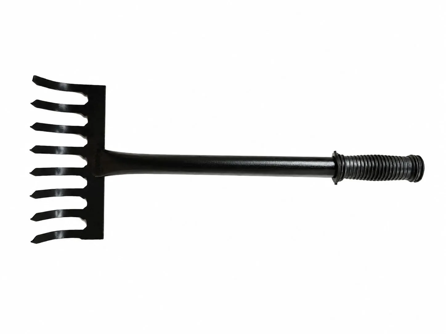16 Inch Garden Baby Rake with 8 Teeth - Rust-Resistant, Lightweight, Ergonomic Non-Slip Handle
