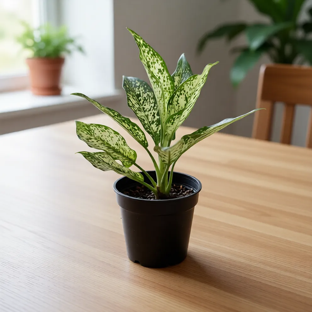 Aglaonema Snow White in 4 Inch Nursery Pot