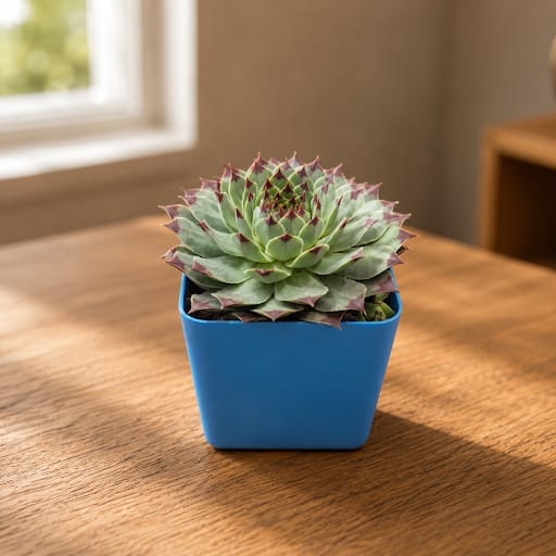 Gift Ready - Echeveria / Kamal Succulent in 3 Inch Premium Square Plastic Pot (any colour)