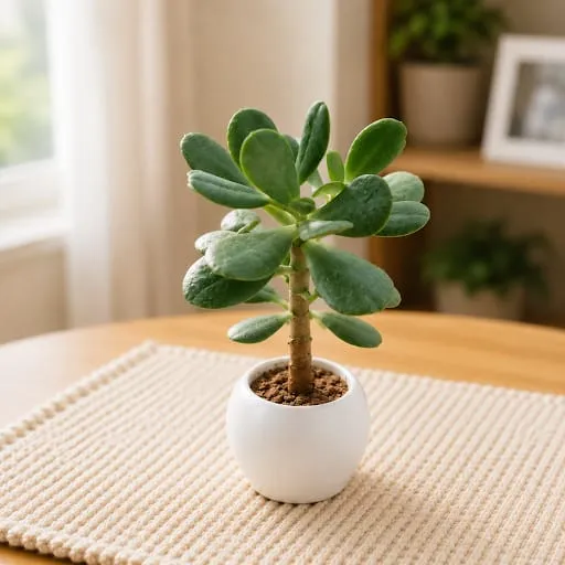 Crassula Succulent in 3 Inch White Classy Bowl Ceramic Pot