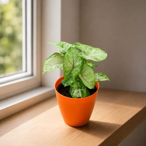 Syngonium Yellow in 5 Inch Elegant Plastic Pot (colour may vary)