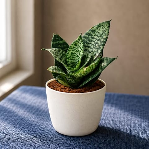 Gift Ready - Snake Dwarf Green in 5 Inch Premium Sphere Plastic Pot (any colour)