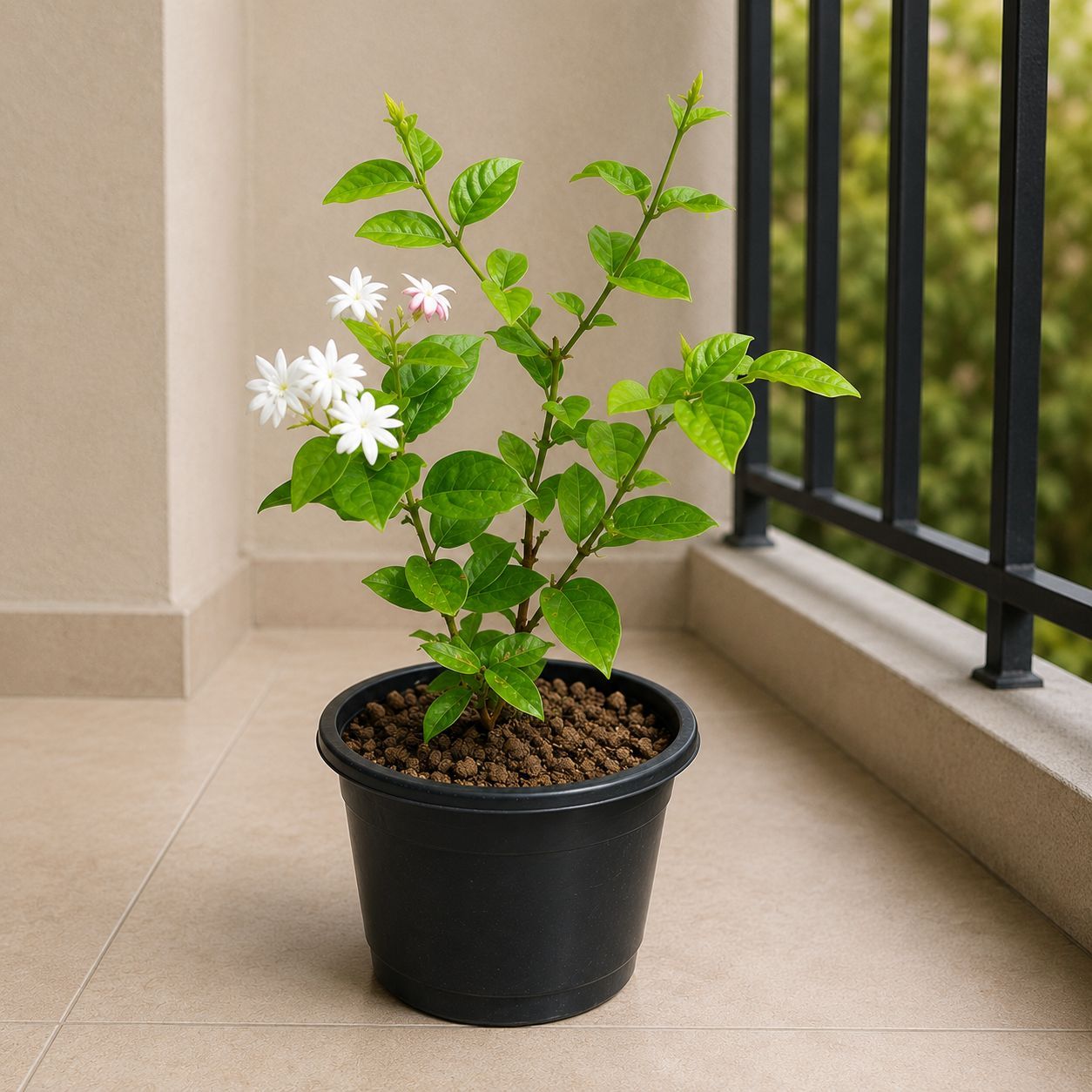 Mogra / Motia Jasmine all season pune variety in 6 Inch Nursery Pot