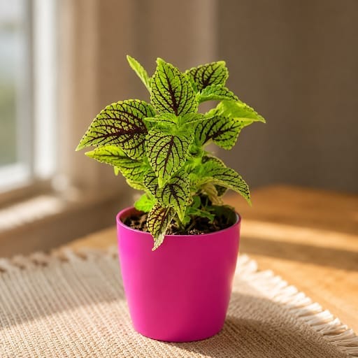 Gift Ready - Coleus Red Green (any design) in 5 Inch Premium Sphere Plastic Pot (any colour)