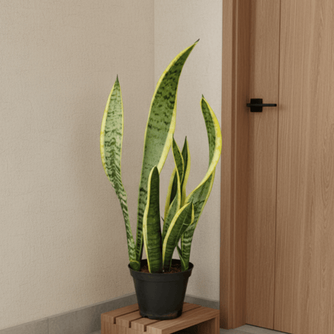 Snake Yellow Long (~1.5 Ft) in 5 Inch Nursery Pot - Best Low Maintenance Indoor Plant