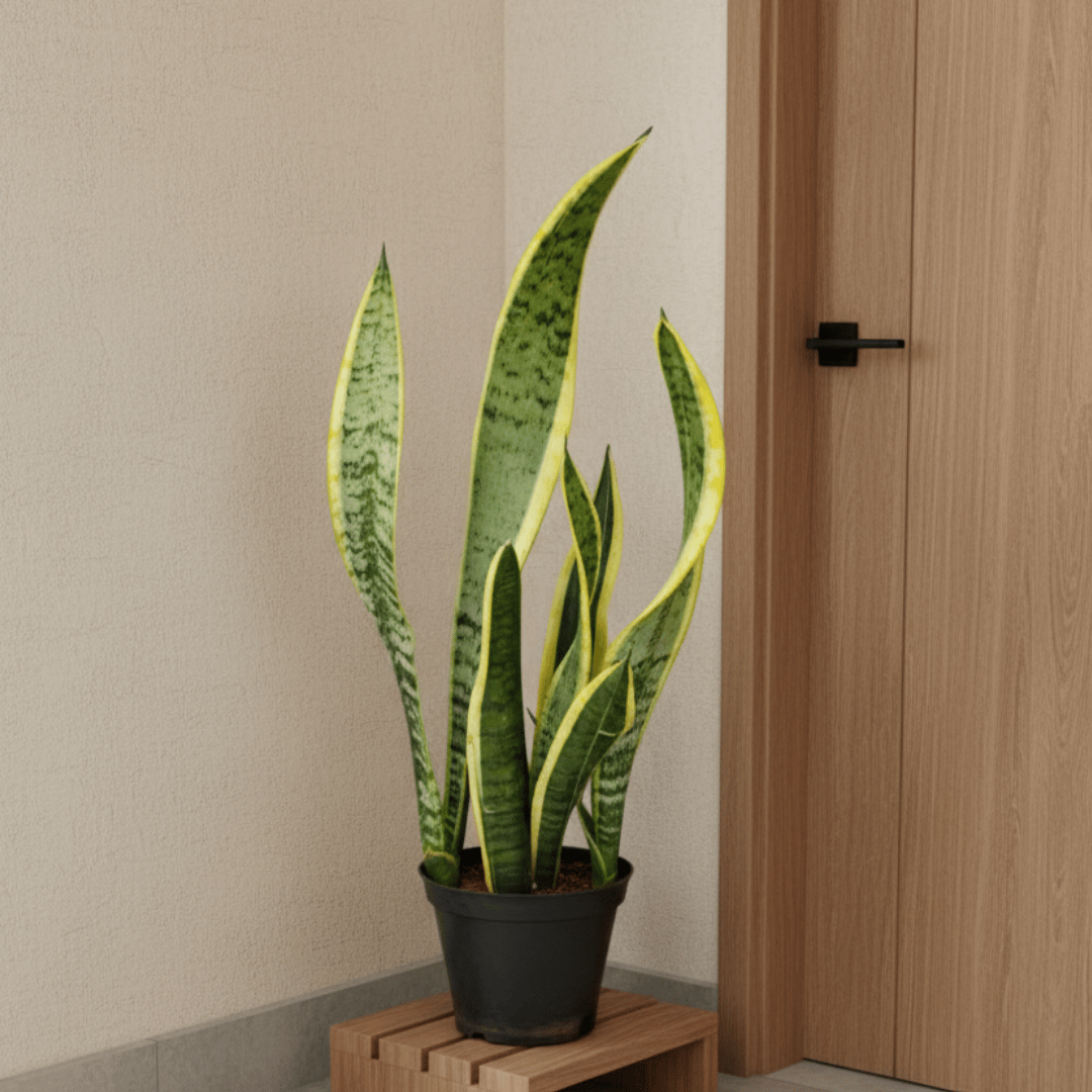 Snake Yellow Long (~1.5 Ft) in 5 Inch Nursery Pot - Best Low Maintenance Indoor Plant
