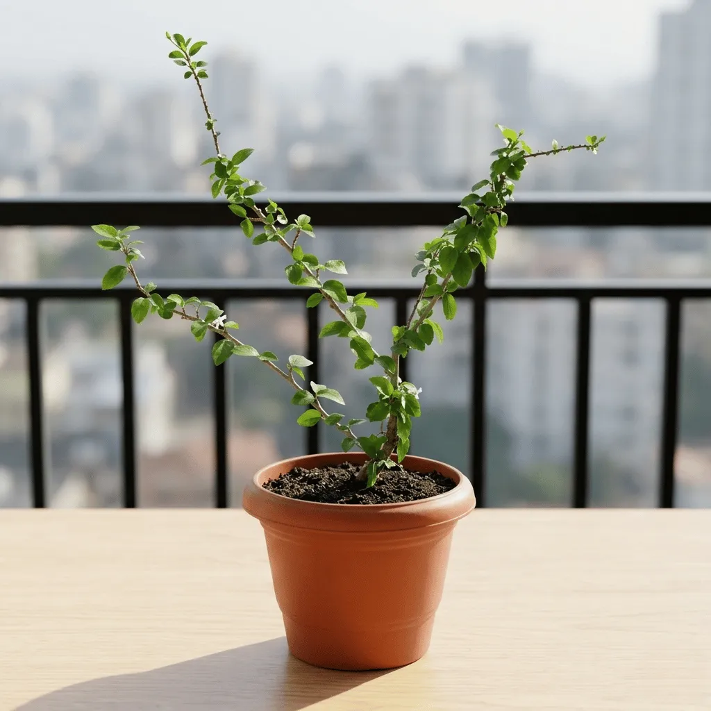 Hibiscus / Gudhal China (Any Colour) in 6 Inch Terracotta Red Classy Plastic Pot